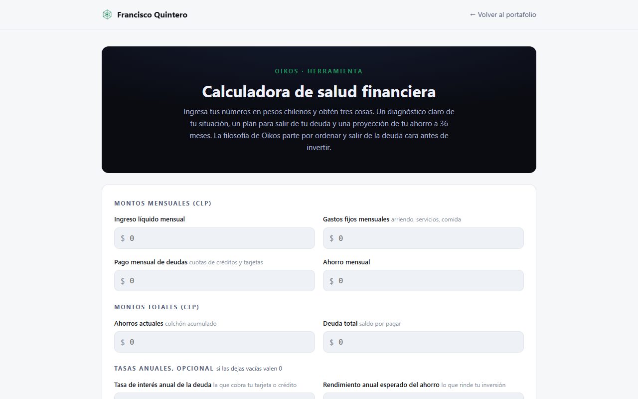 Calculadora Oikos
