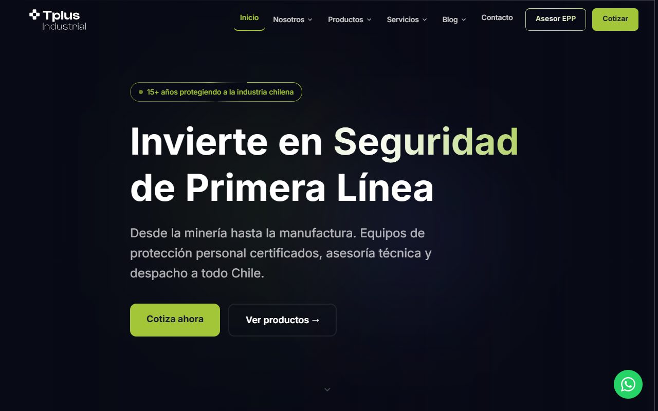 Sitio de Tplus Industrial